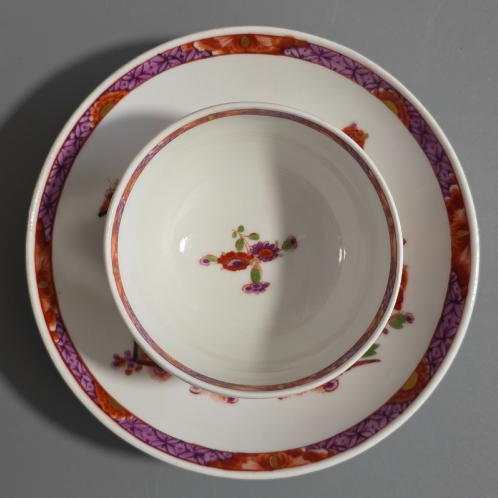 A Rare Meissen Porcelain Stadler Tea Bowl and Saucer c1730 -1735, Drehers Marks View XII