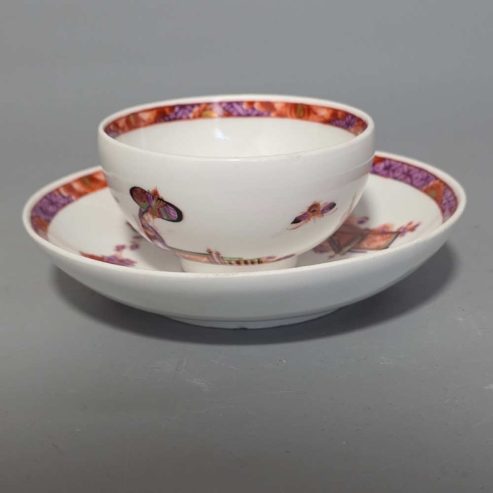 A Rare Meissen Porcelain Stadler Tea Bowl and Saucer c1730 -1735, Drehers Marks View XXIV