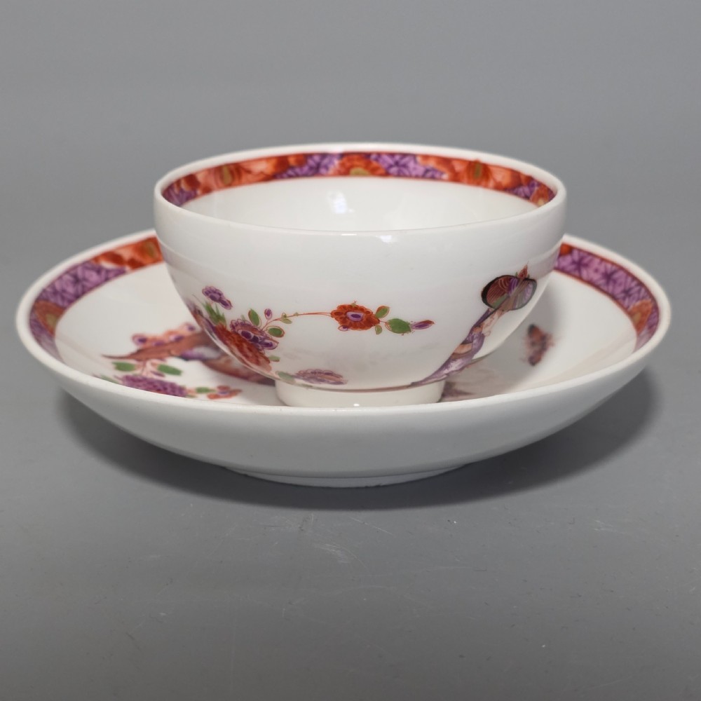 A Rare Meissen Porcelain Stadler Tea Bowl and Saucer c1730 -1735, Drehers Marks View XXV