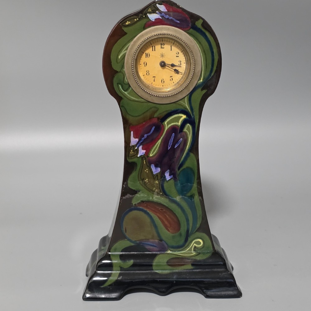 Stylish Gouda Pottery Clock, 1910 (working)