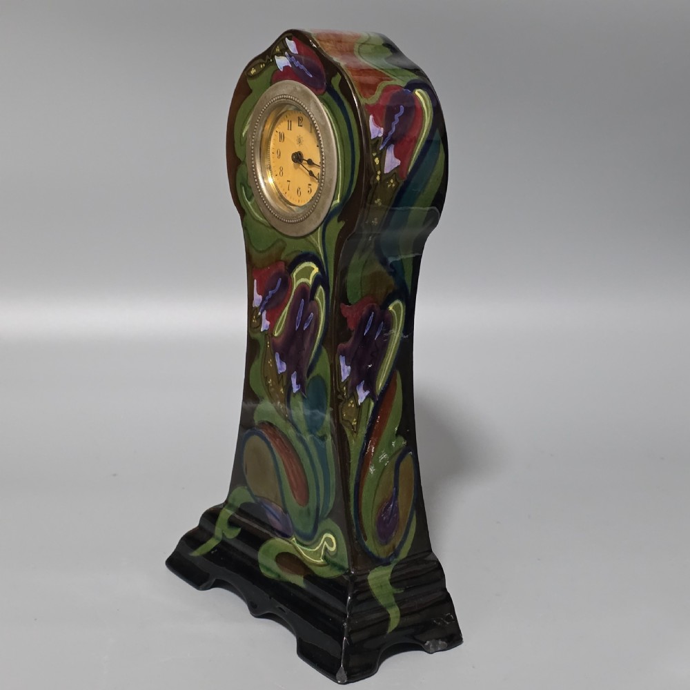 Stylish Gouda Pottery Clock, 1910 (working) View II