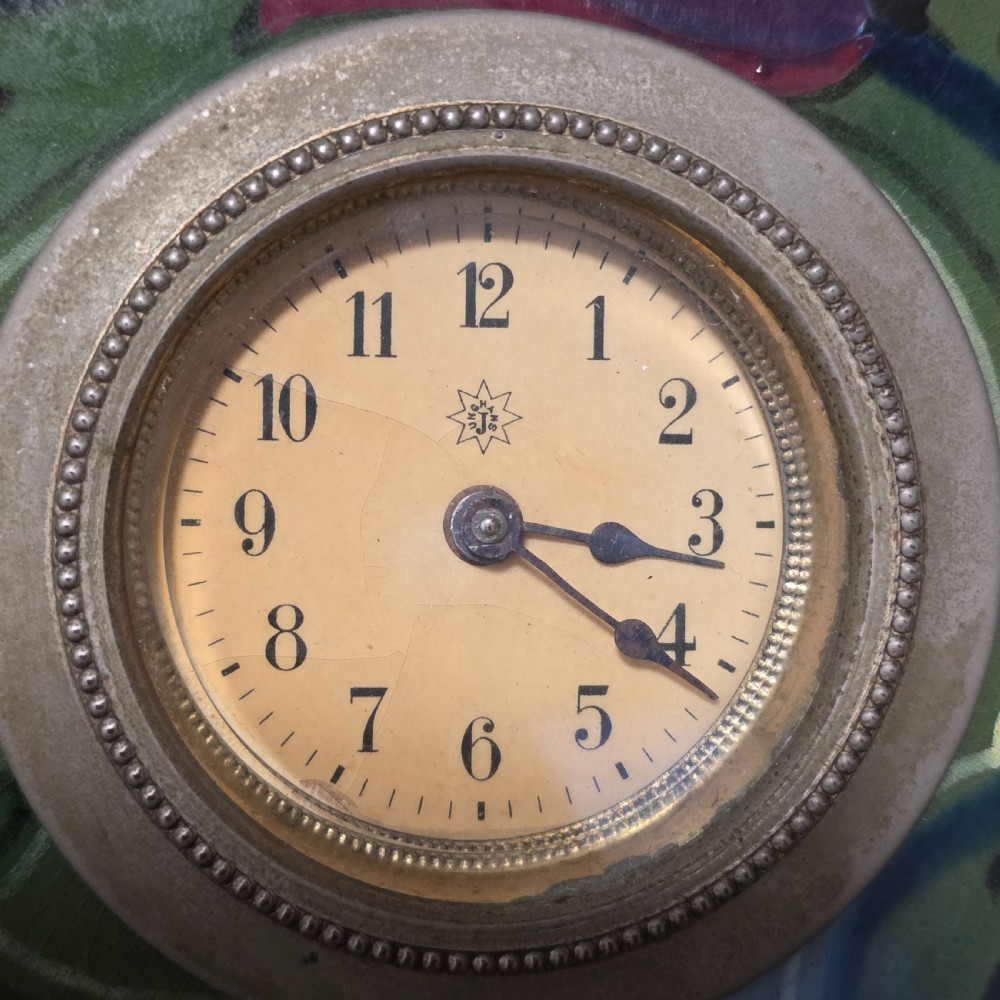 Stylish Gouda Pottery Clock, 1910 (working) View XII