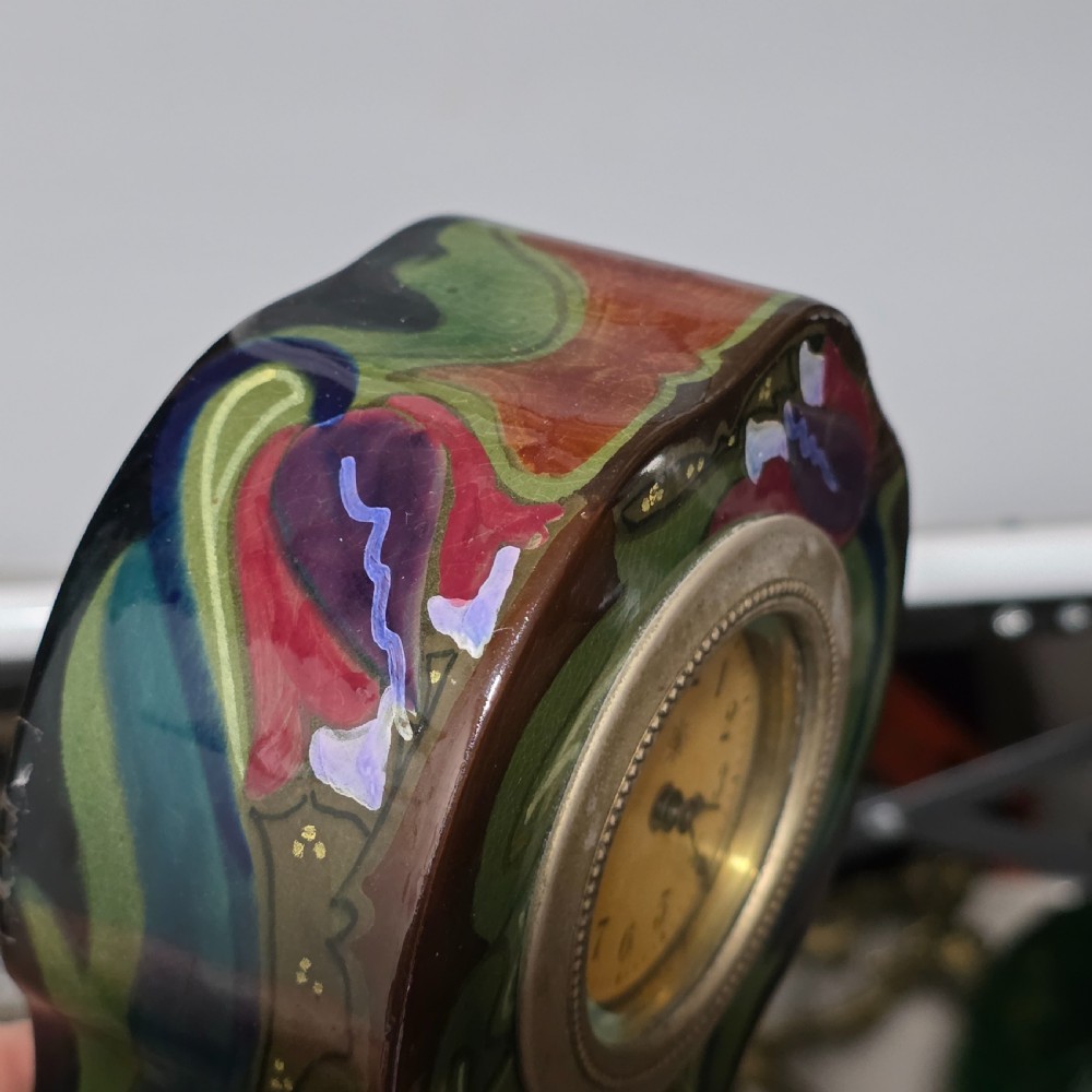 Stylish Gouda Pottery Clock, 1910 (working) View XIV