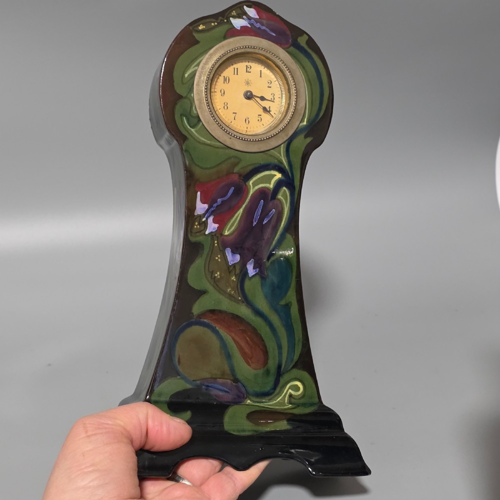Stylish Gouda Pottery Clock, 1910 (working) View XV