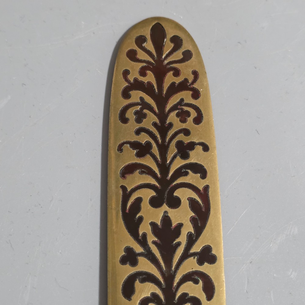 Rare and Exquisite 19th-Century Boulle Brass-Inlaid Tortoiseshell Page Turner View IV