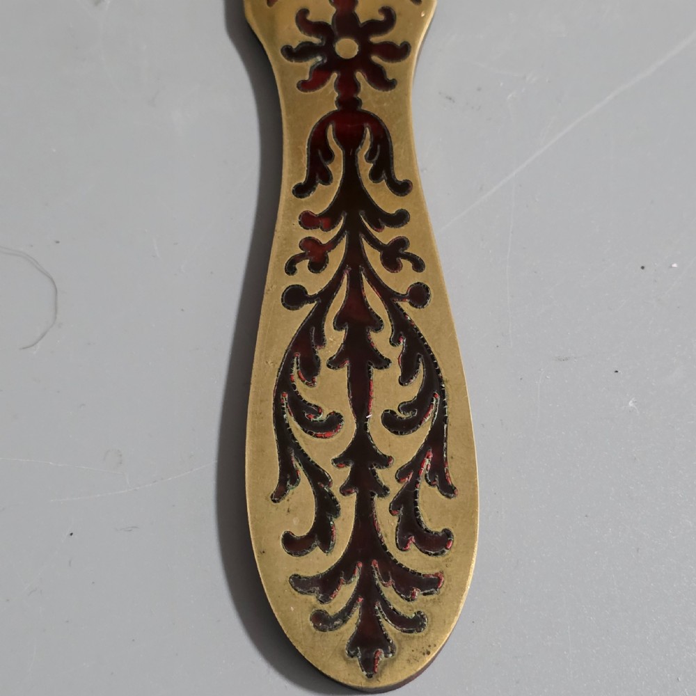 Rare and Exquisite 19th-Century Boulle Brass-Inlaid Tortoiseshell Page Turner View IX