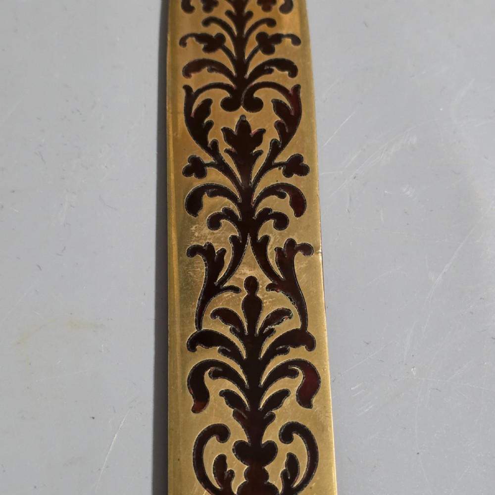 Rare and Exquisite 19th-Century Boulle Brass-Inlaid Tortoiseshell Page Turner View XI