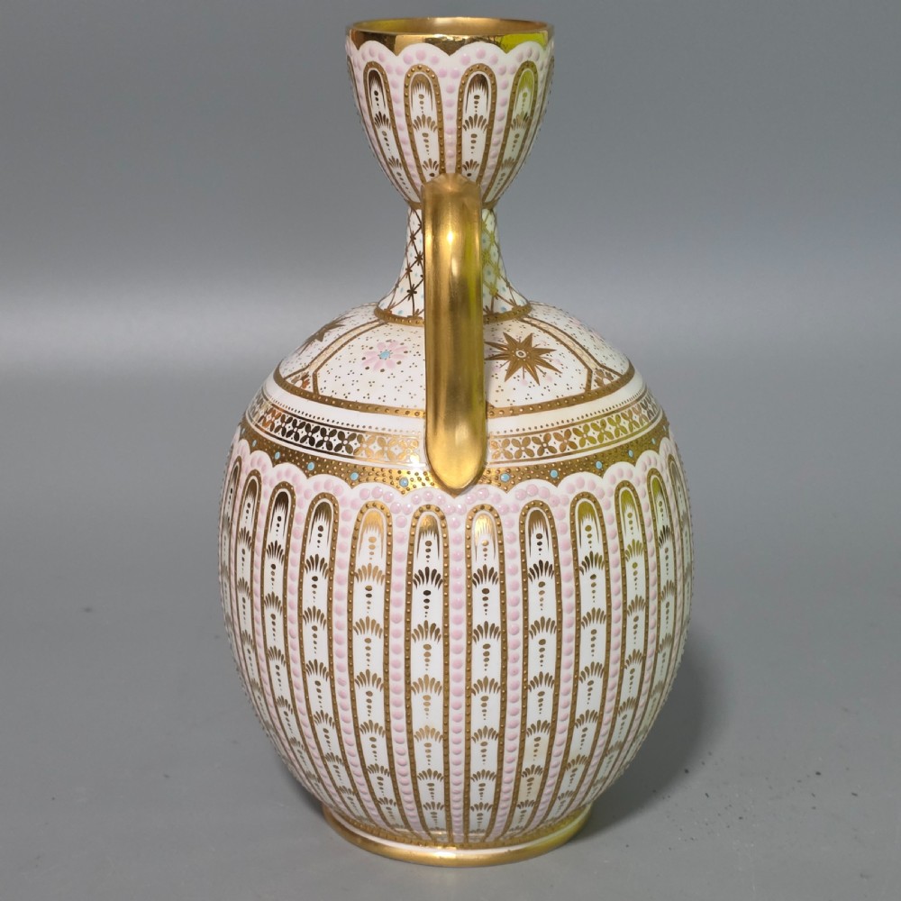 Exquisite Copeland Jewelled Porcelain Jug in the Persian Style c1890/1900 View II