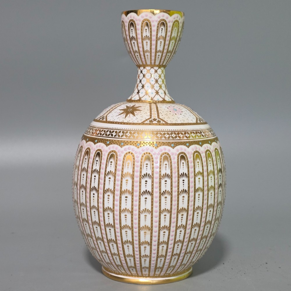 Exquisite Copeland Jewelled Porcelain Jug in the Persian Style c1890/1900 View IV