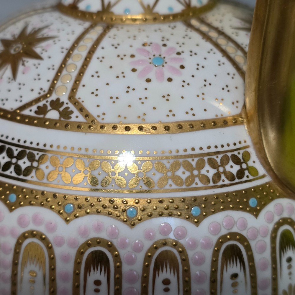 Exquisite Copeland Jewelled Porcelain Jug in the Persian Style c1890/1900 View VIII
