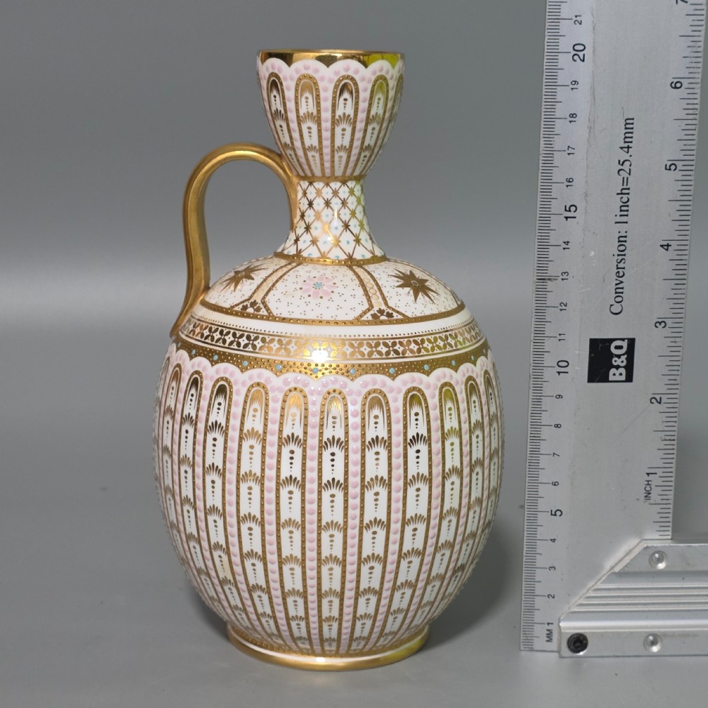 Exquisite Copeland Jewelled Porcelain Jug in the Persian Style c1890/1900 View XI