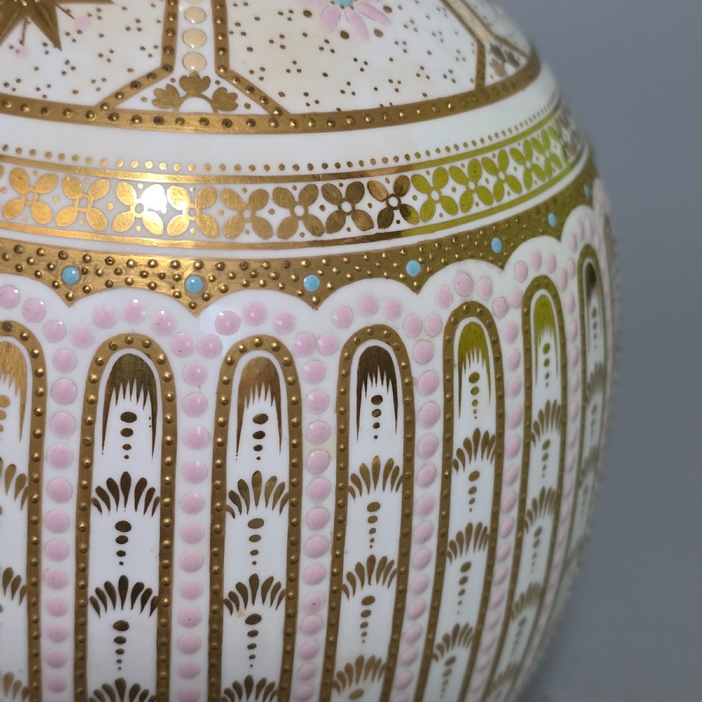 Exquisite Copeland Jewelled Porcelain Jug in the Persian Style c1890/1900 View XIV