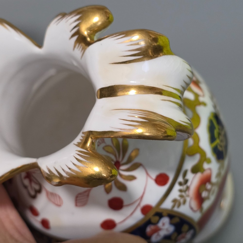 Rare Pair of Spode 2907 Pattern Vases with Curled Leaf Handles c1830 View XIV