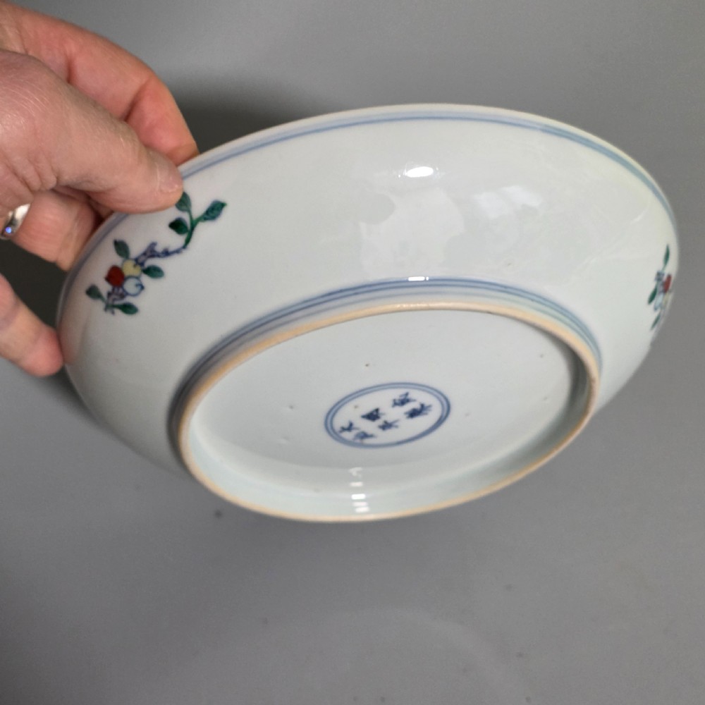 Chinese Doucai Pomegranate Dish, Chenghua Mark (Later), Qing Dynasty View XI