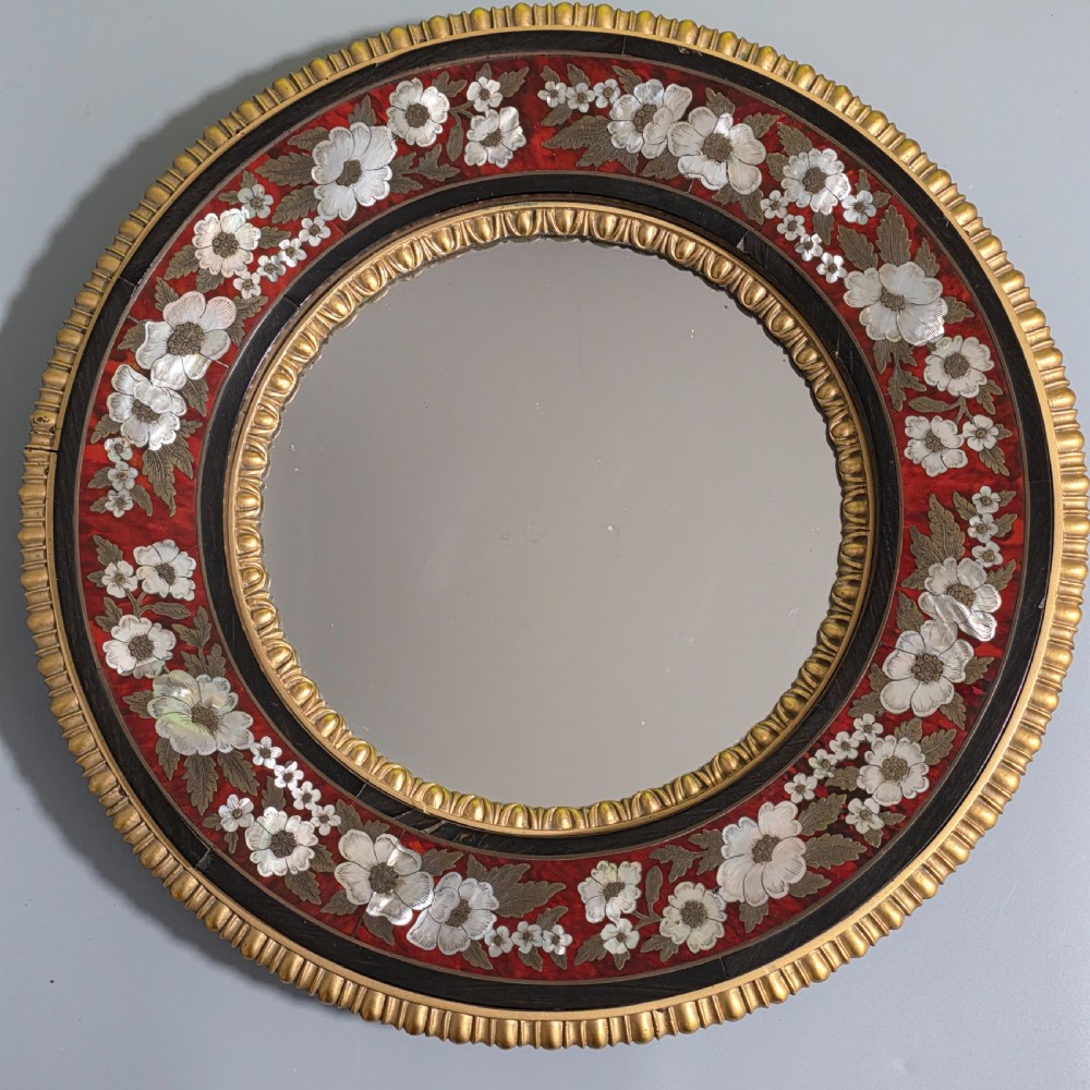 Outstanding Mid–Late 19th Century Boulle Work Wall Mirror (c.1880)