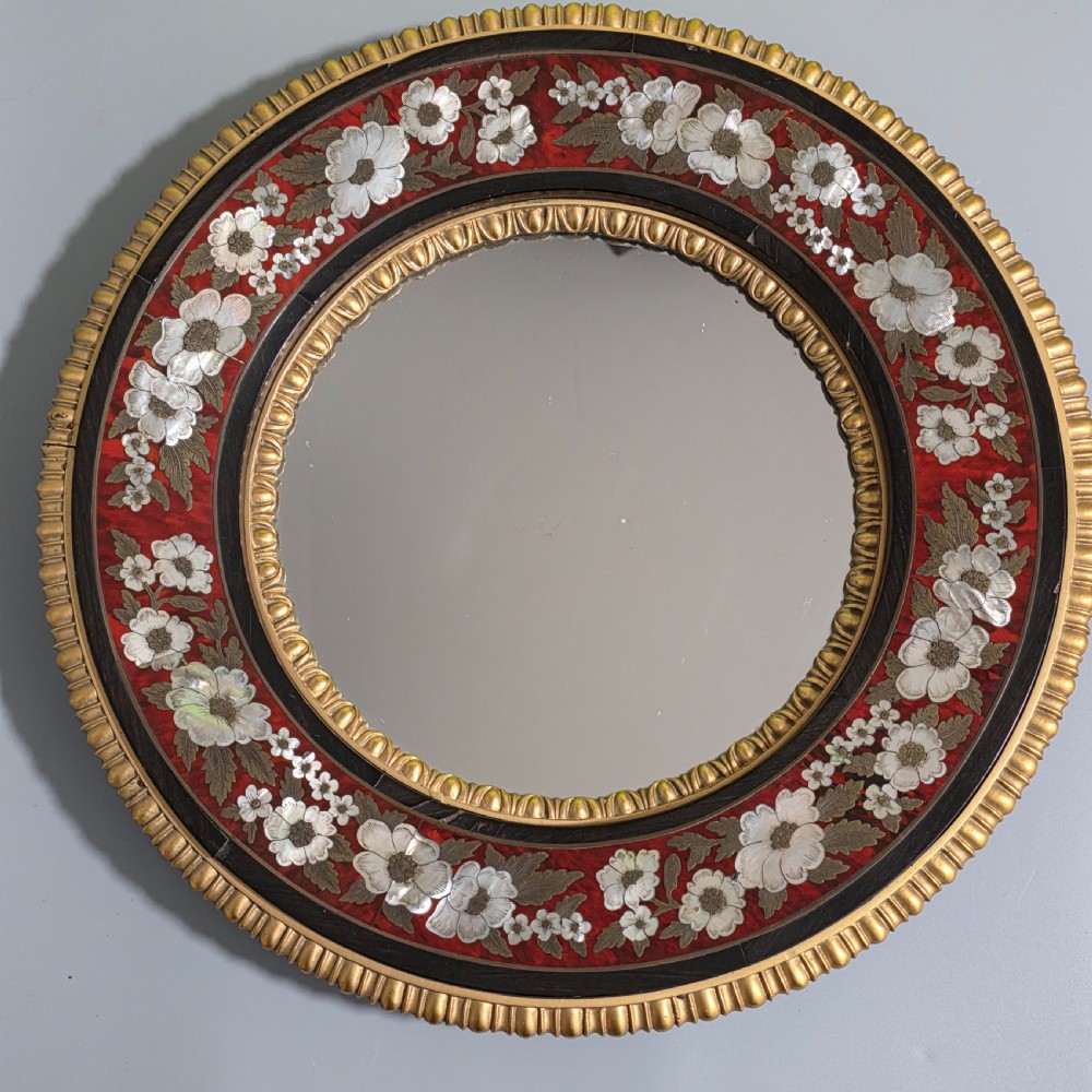 Outstanding Mid–Late 19th Century Boulle Work Wall Mirror (c.1880) View II