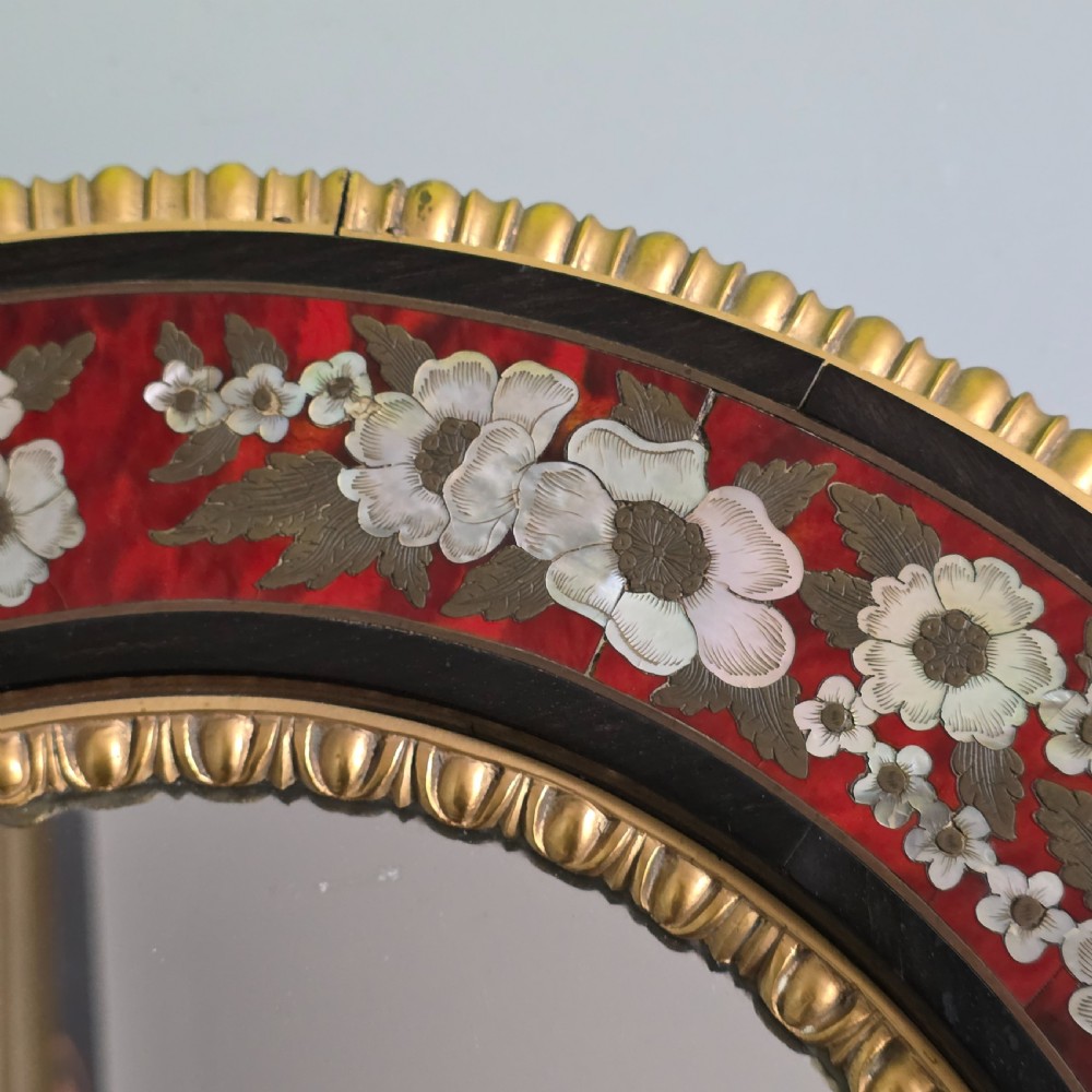 Outstanding Mid–Late 19th Century Boulle Work Wall Mirror (c.1880) View IV