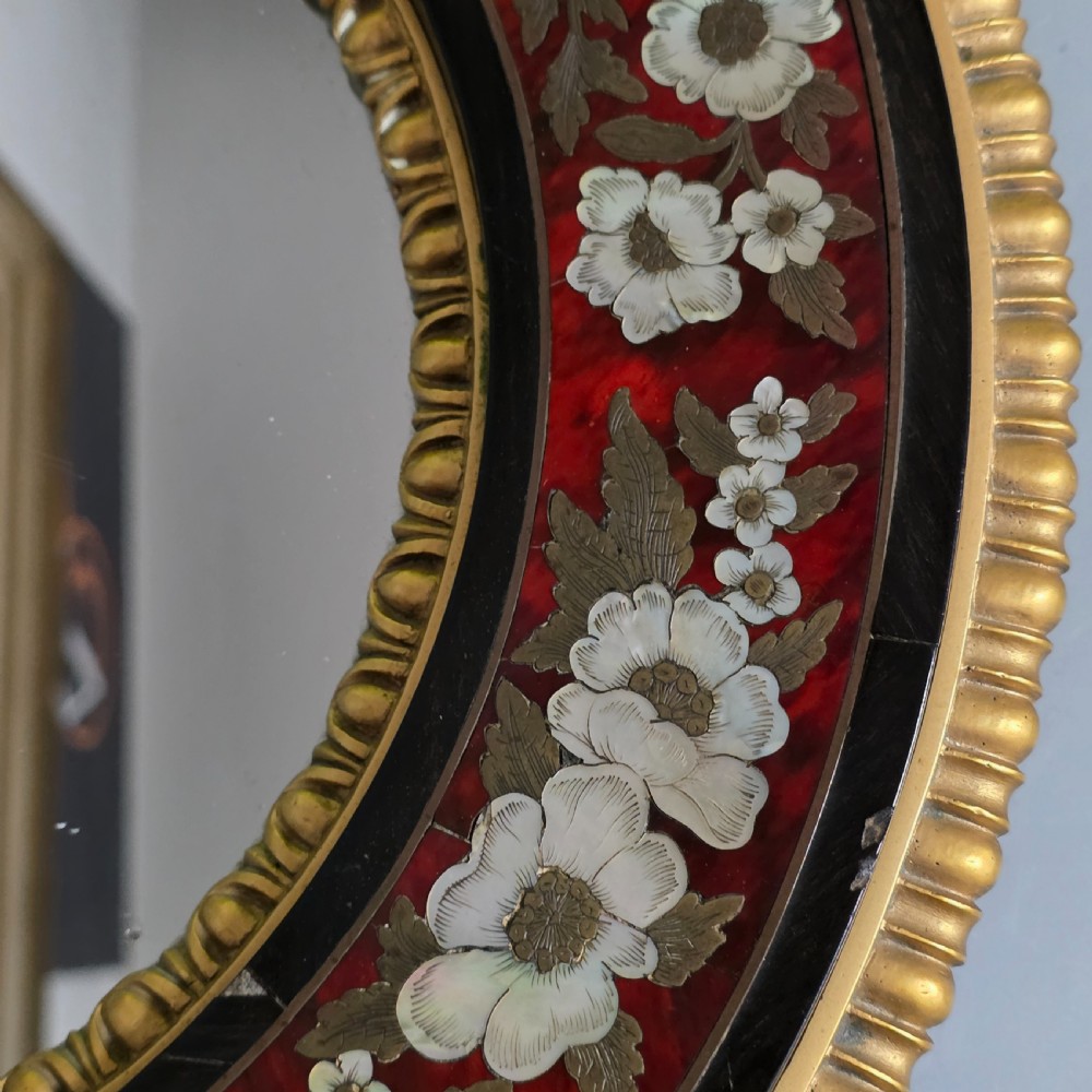 Outstanding Mid–Late 19th Century Boulle Work Wall Mirror (c.1880) View V
