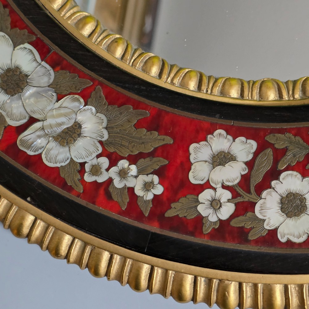 Outstanding Mid–Late 19th Century Boulle Work Wall Mirror (c.1880) View XI
