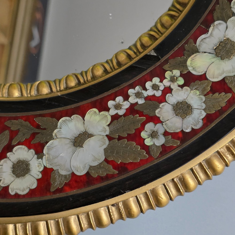 Outstanding Mid–Late 19th Century Boulle Work Wall Mirror (c.1880) View XII
