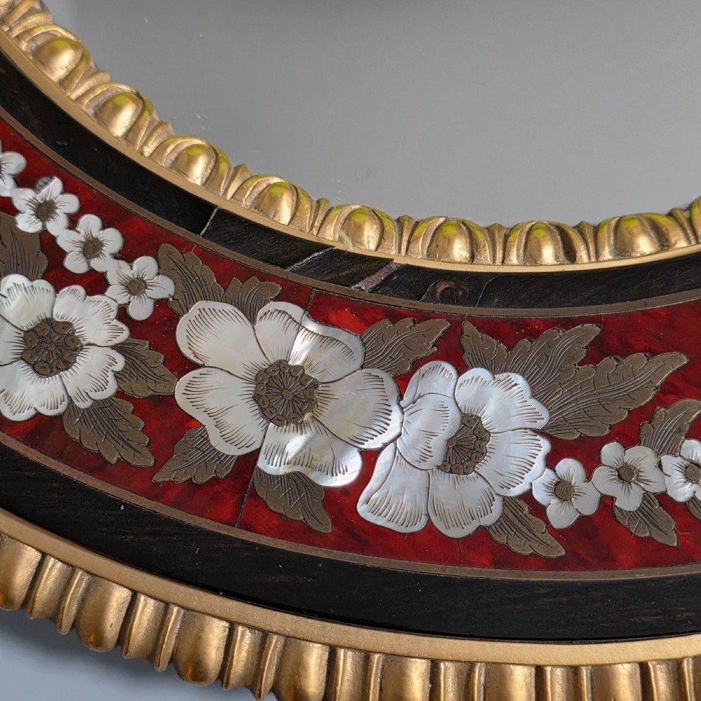 Outstanding Mid–Late 19th Century Boulle Work Wall Mirror (c.1880) View XVI