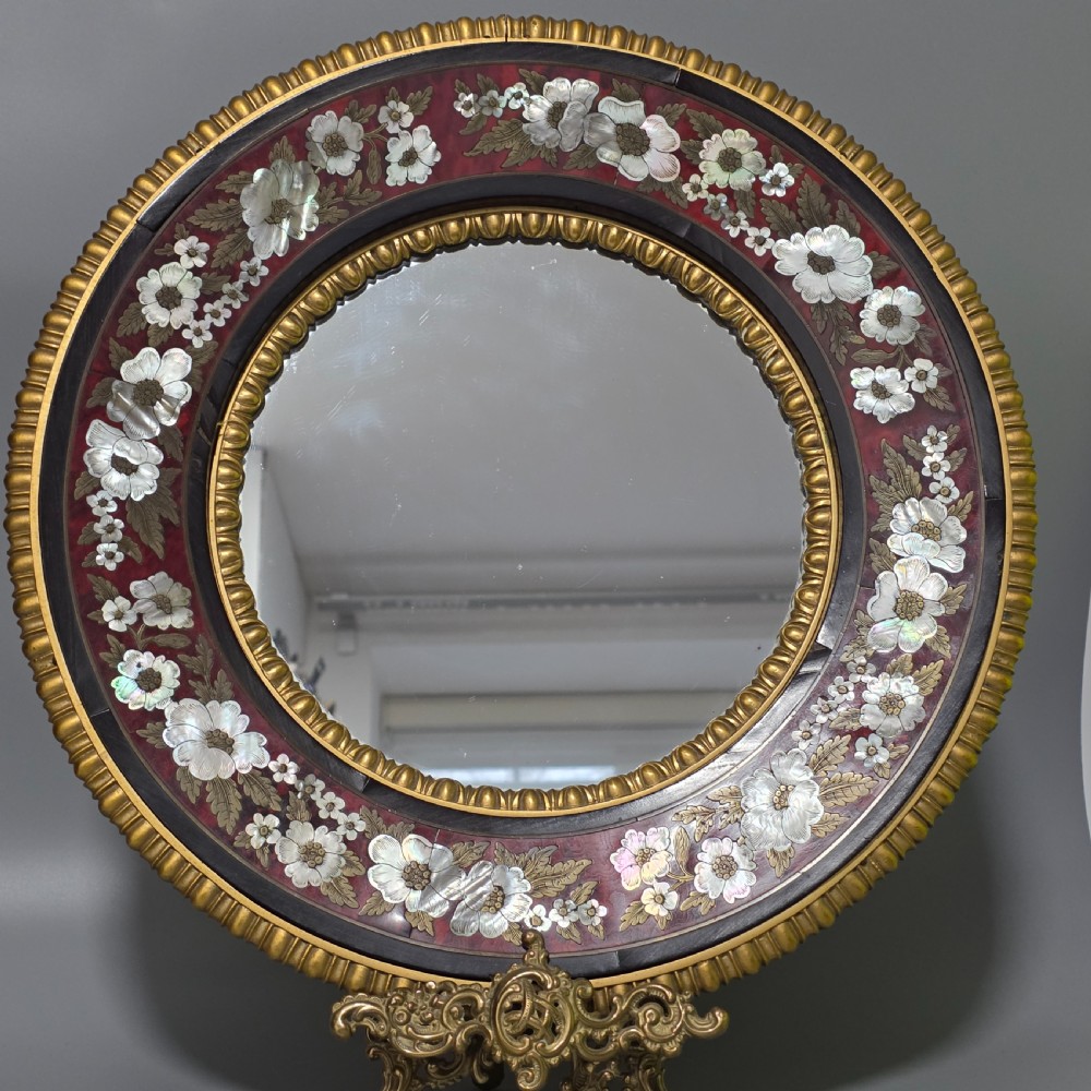 Outstanding Mid–Late 19th Century Boulle Work Wall Mirror (c.1880) View XIX
