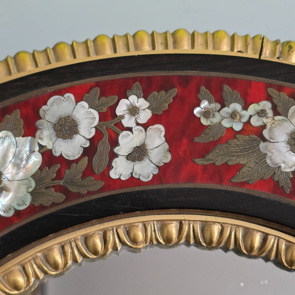Outstanding Mid–Late 19th Century Boulle Work Wall Mirror (c.1880) View XXIII