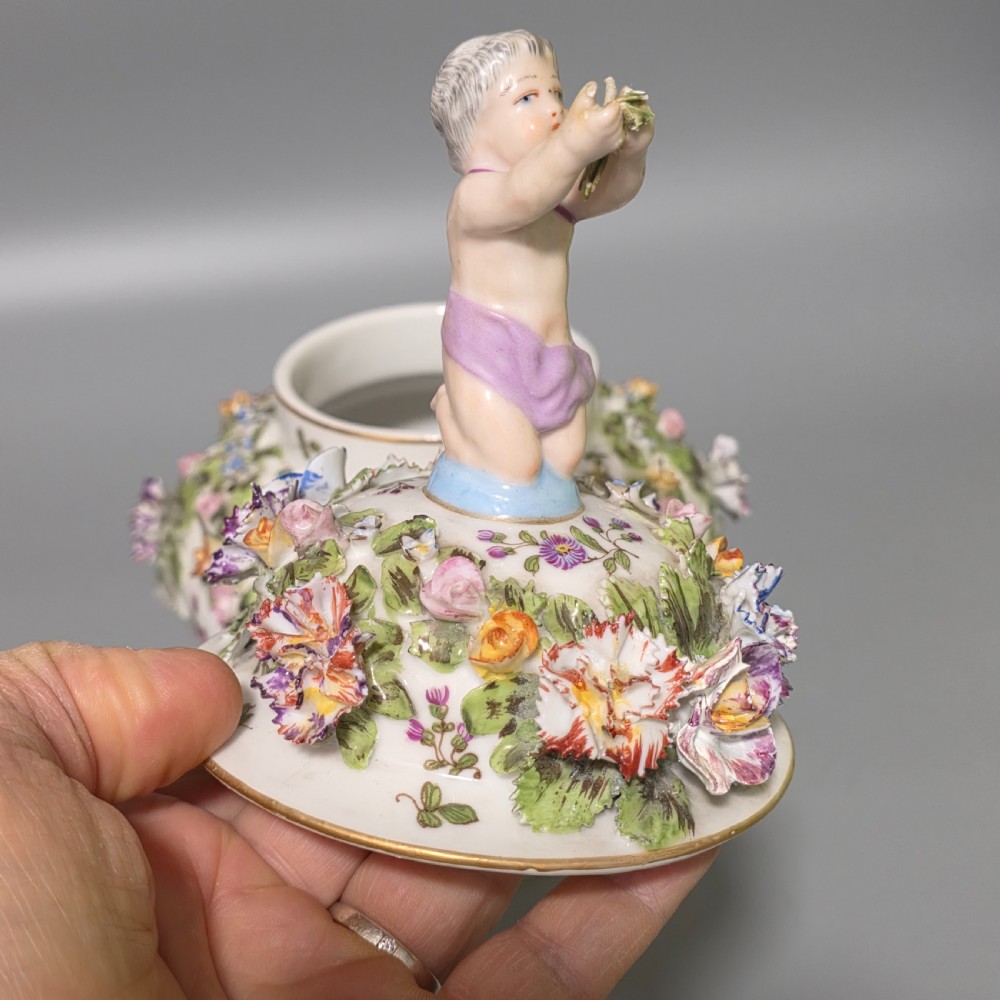 Meissen-Style Covered Urn Flower Vase, Late 19th Century View IV