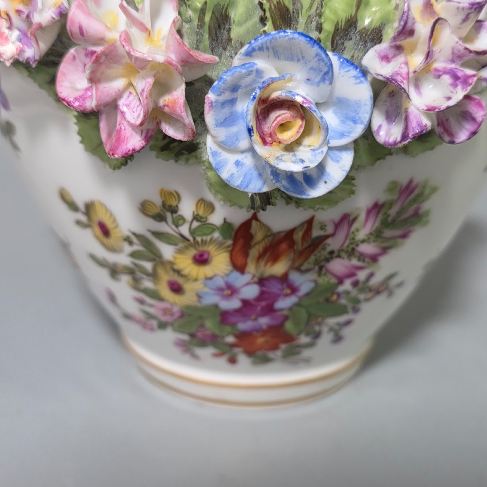 Meissen-Style Covered Urn Flower Vase, Late 19th Century View VI