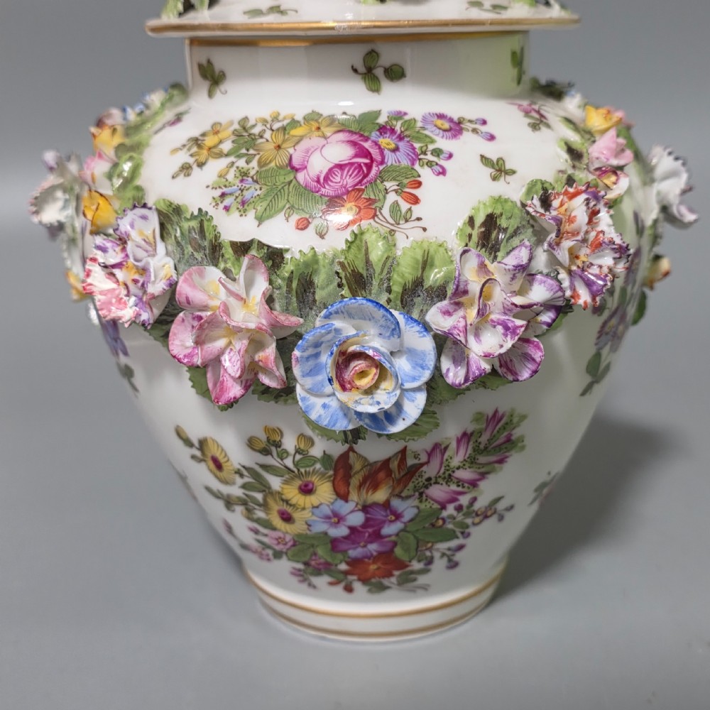 Meissen-Style Covered Urn Flower Vase, Late 19th Century View XII
