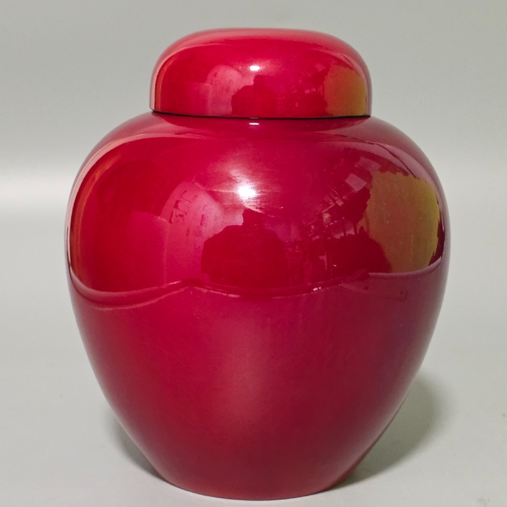 Delightful Bernard Moore Ginger jar & Cover View IV