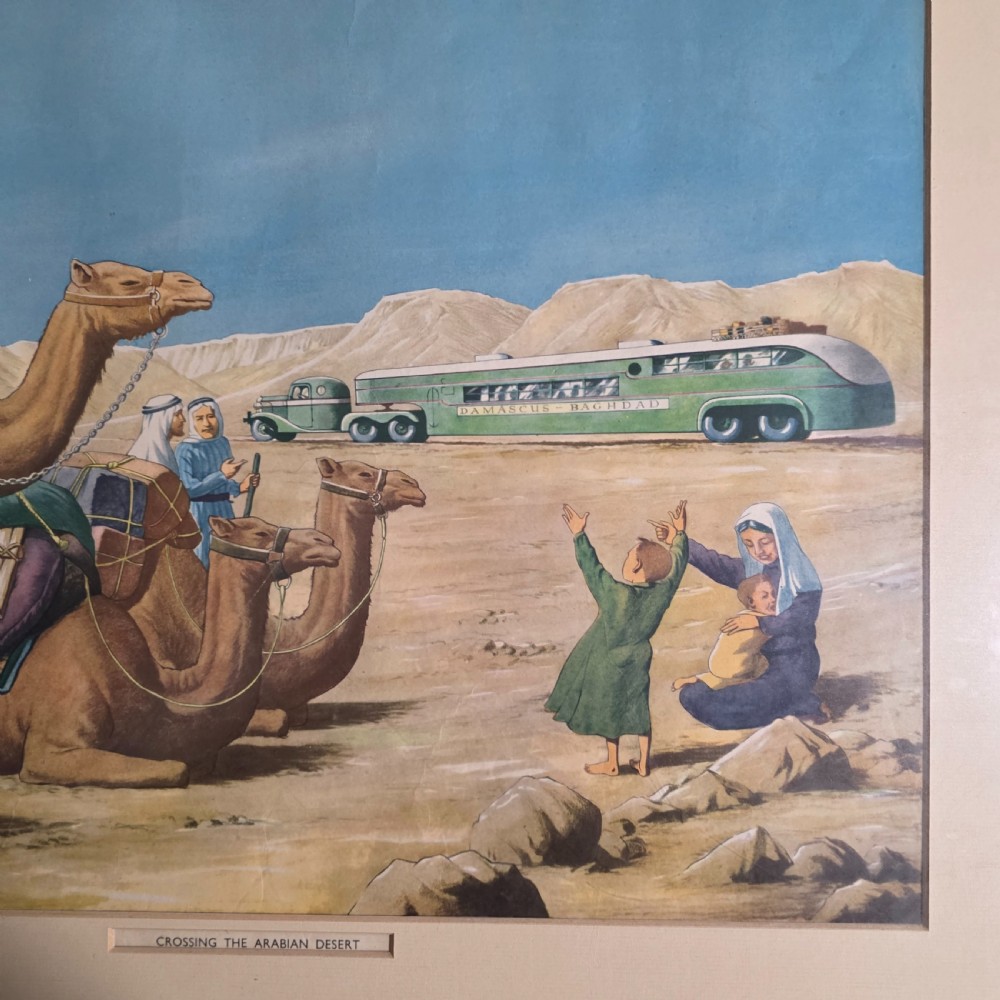 Vintage Retro 1950-60s Crossing The Arabian Desert Framed Print Picture View IV