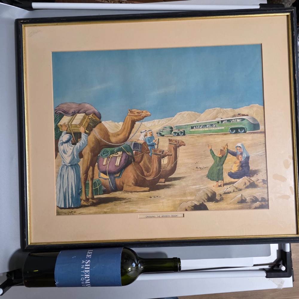Vintage Retro 1950-60s Crossing The Arabian Desert Framed Print Picture View VII