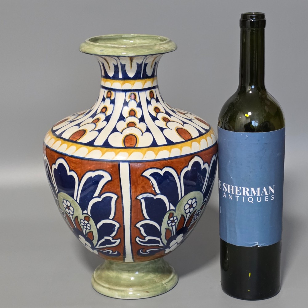 Frederick / Charlotte Rhead Bursley Ware “Bagdad” Art Deco Vase 1920s – 31cm View V