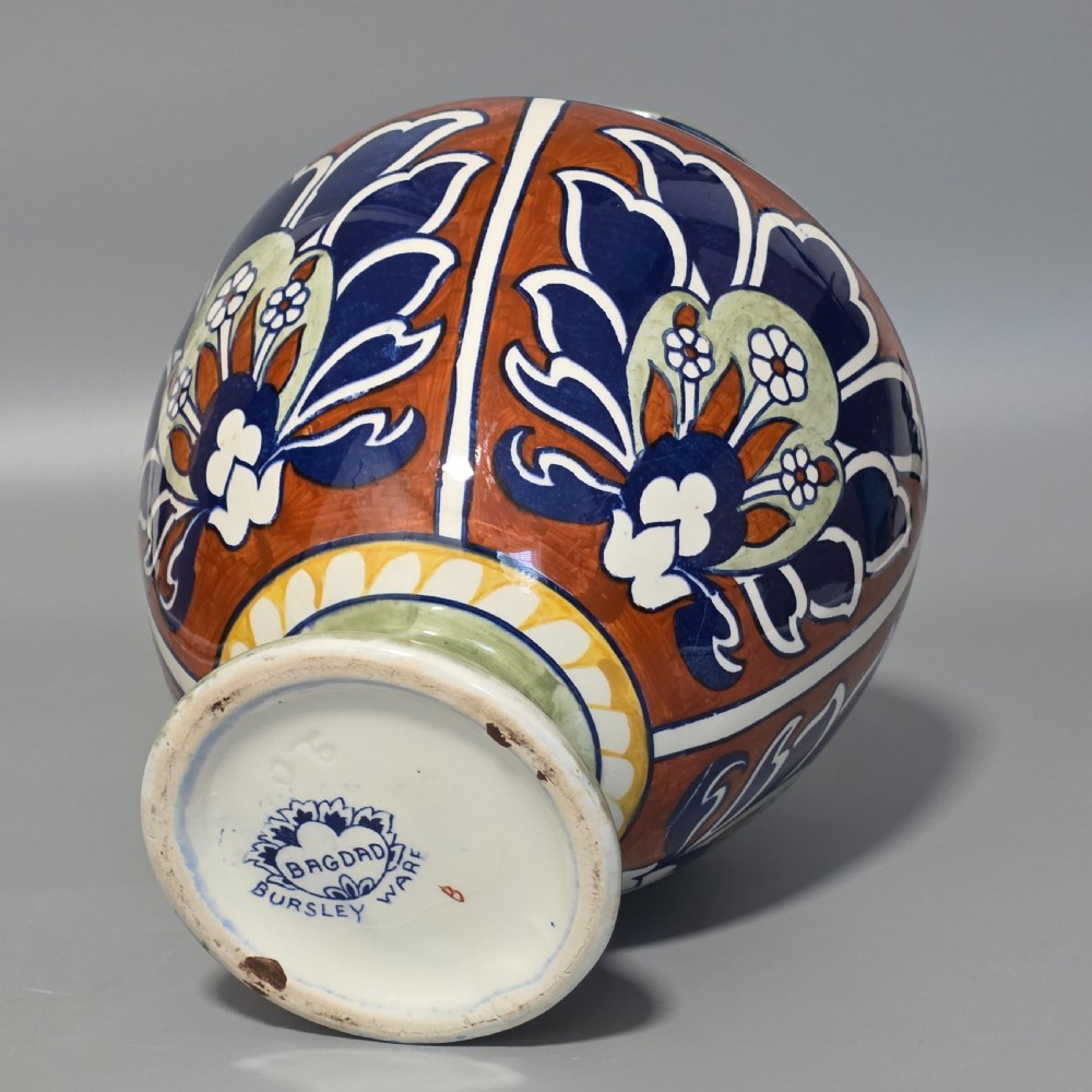 Frederick / Charlotte Rhead Bursley Ware “Bagdad” Art Deco Vase 1920s – 31cm View VII