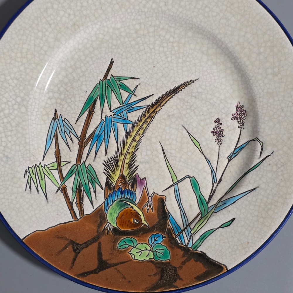 A Stunning Antique Longwy Decorative Plate c1900 View III