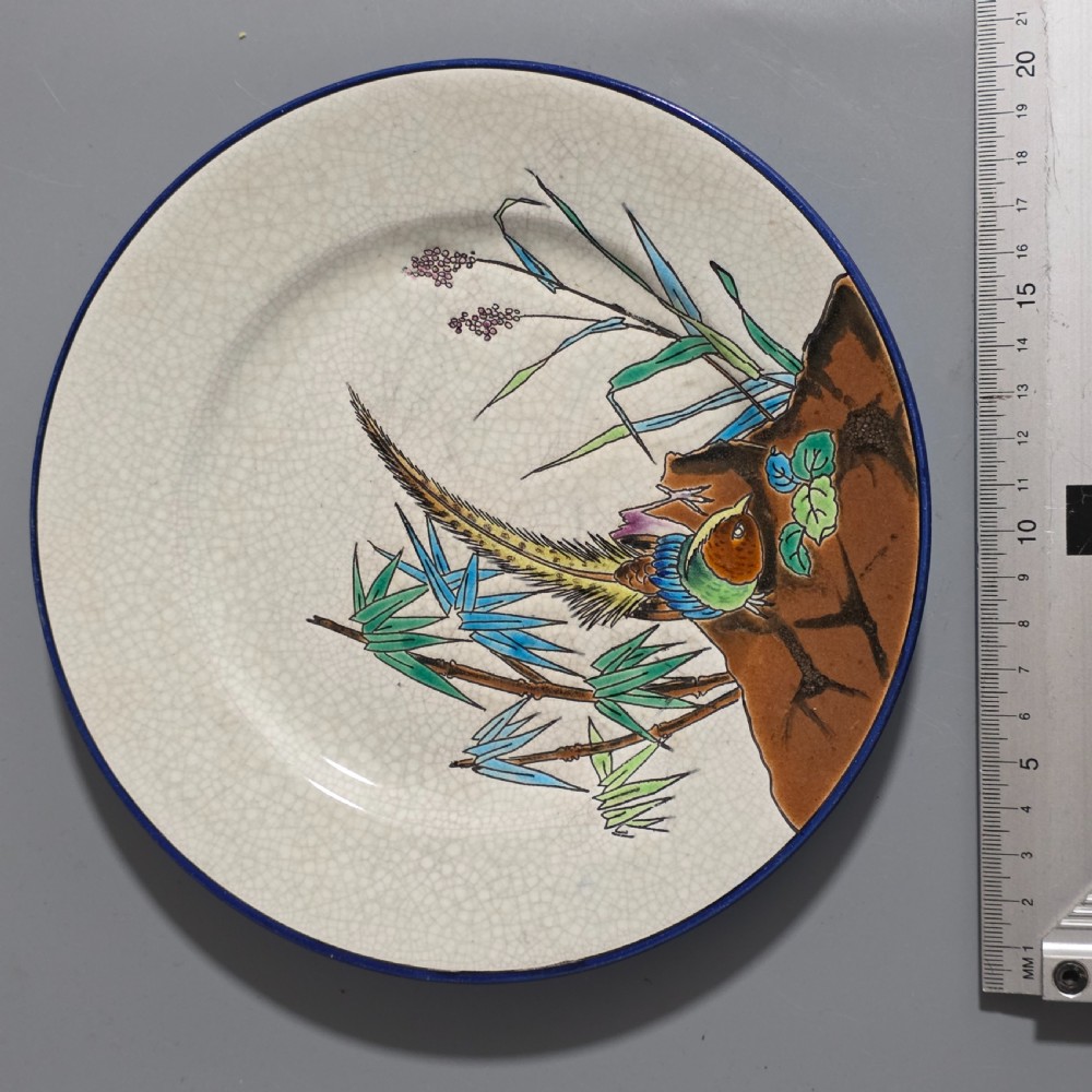 A Stunning Antique Longwy Decorative Plate c1900 View V