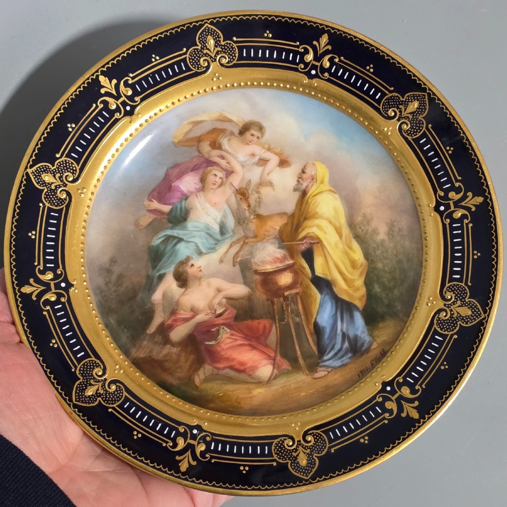 Superb 19thc Vienna Handpainted Plate signed F.Kohl View IV