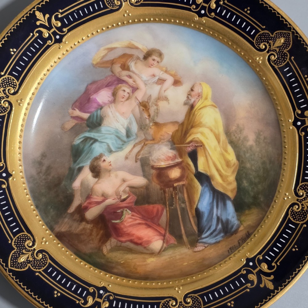 Superb 19thc Vienna Handpainted Plate signed F.Kohl View VII