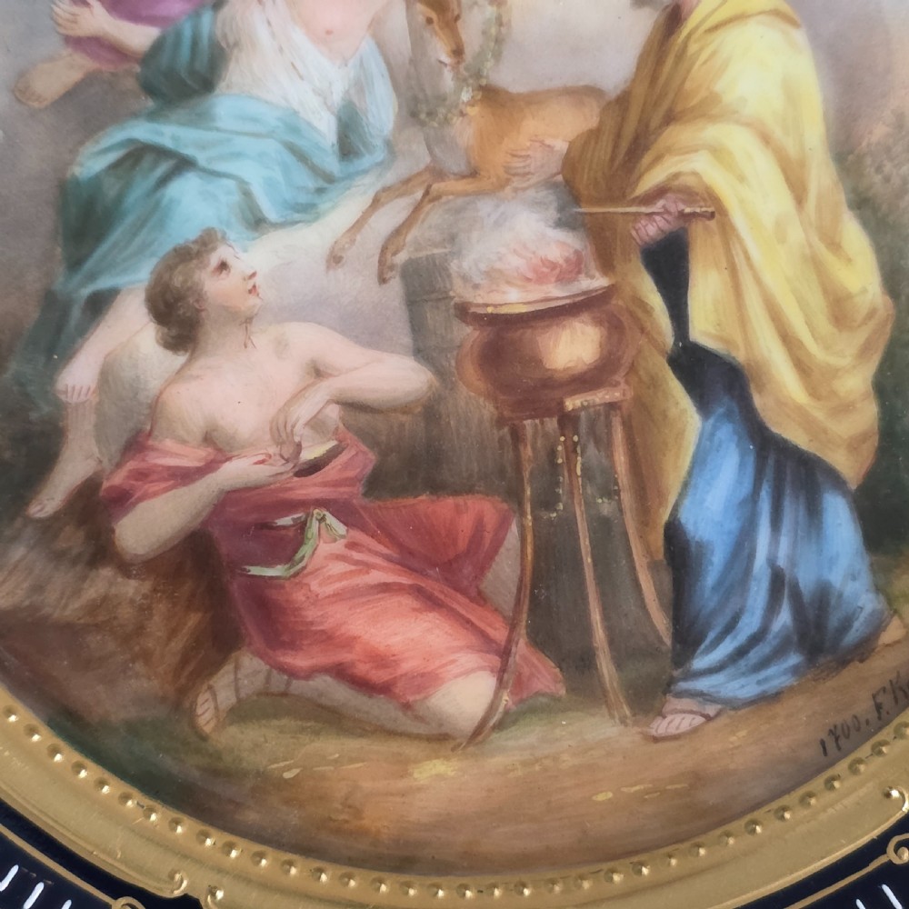 Superb 19thc Vienna Handpainted Plate signed F.Kohl View IX