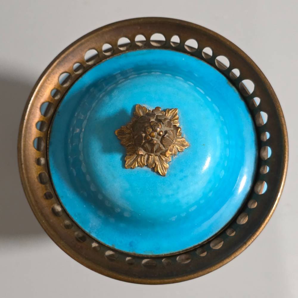 Exquisite 19thc Gilt Bronze Mounted Painted Sevres Vase 21,5cm View X
