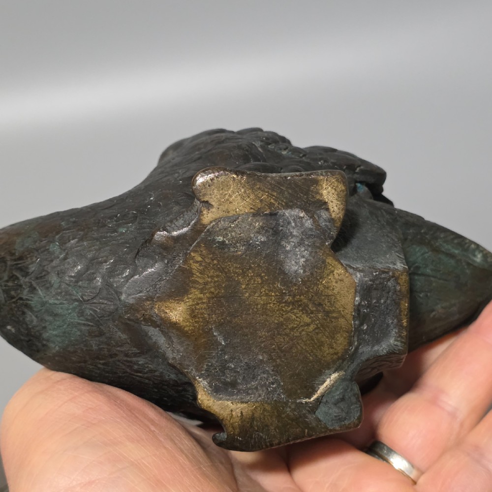 Rare Pair of 19th-Century Bronze Swan Fountain Spouts — Exquisite Detail and Patina View XXI