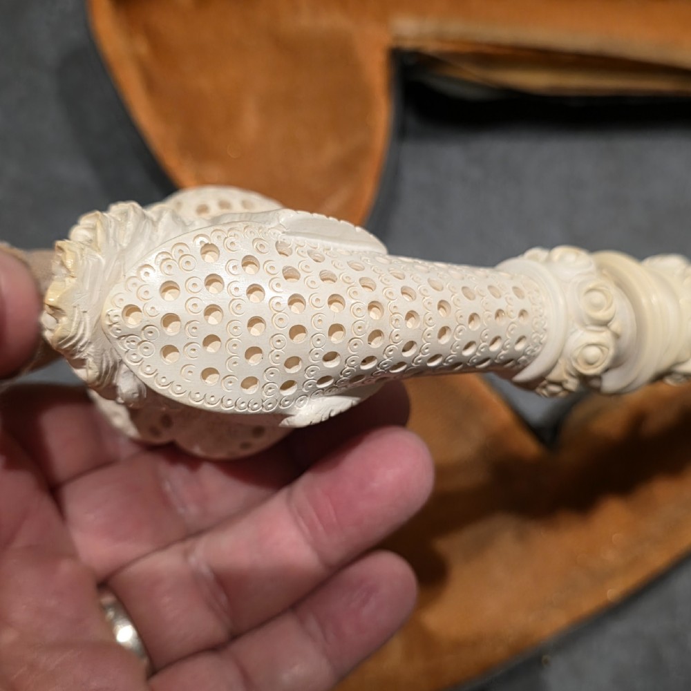 Exceptional 40.5cm Long Vintage Meerschaum Pipe of a Turk View VII