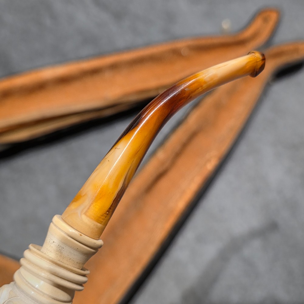 Exceptional 40.5cm Long Vintage Meerschaum Pipe of a Turk View XVIII