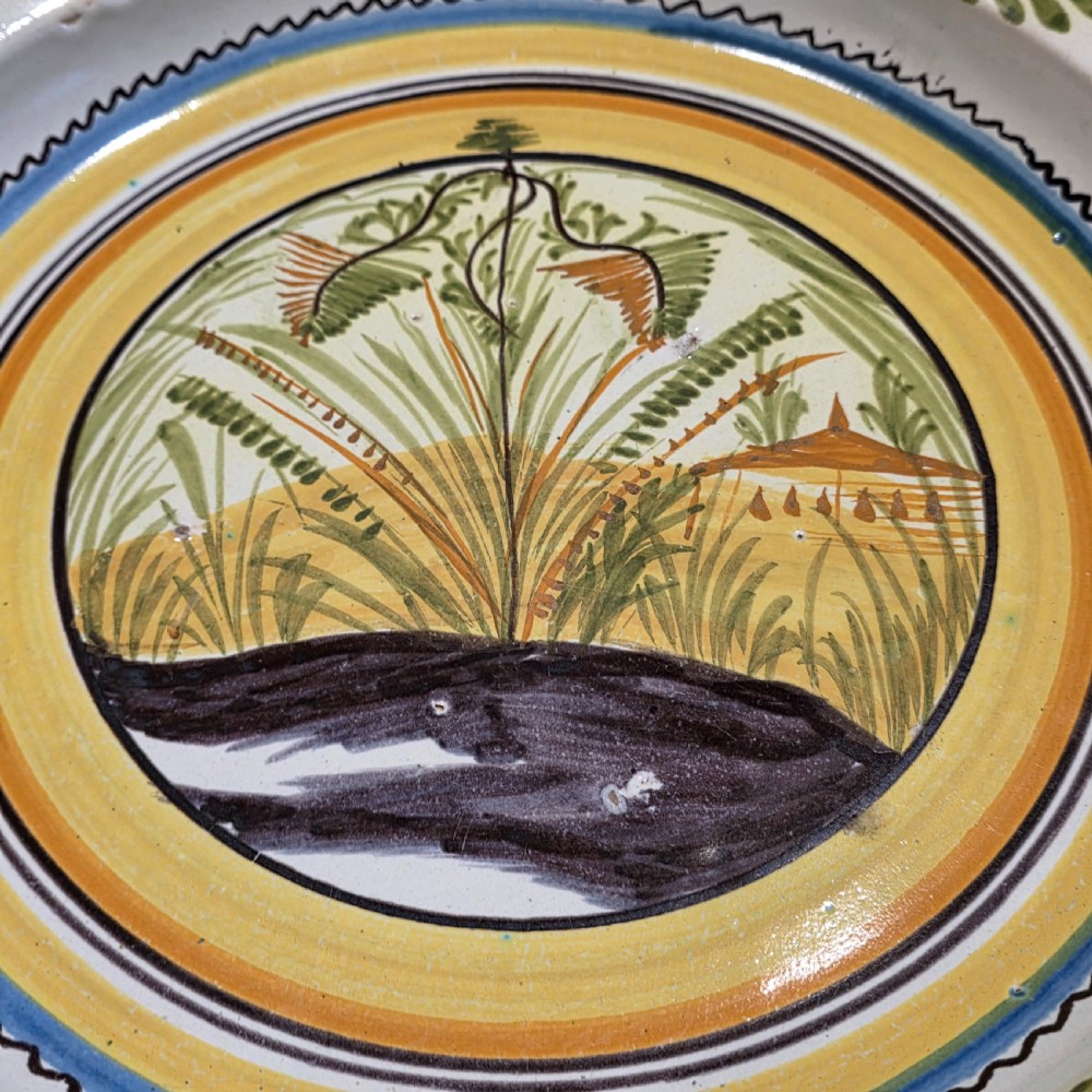Fine 40cm Continental Faience Charger/Bowl – Late 18thc - Old Christies label View V