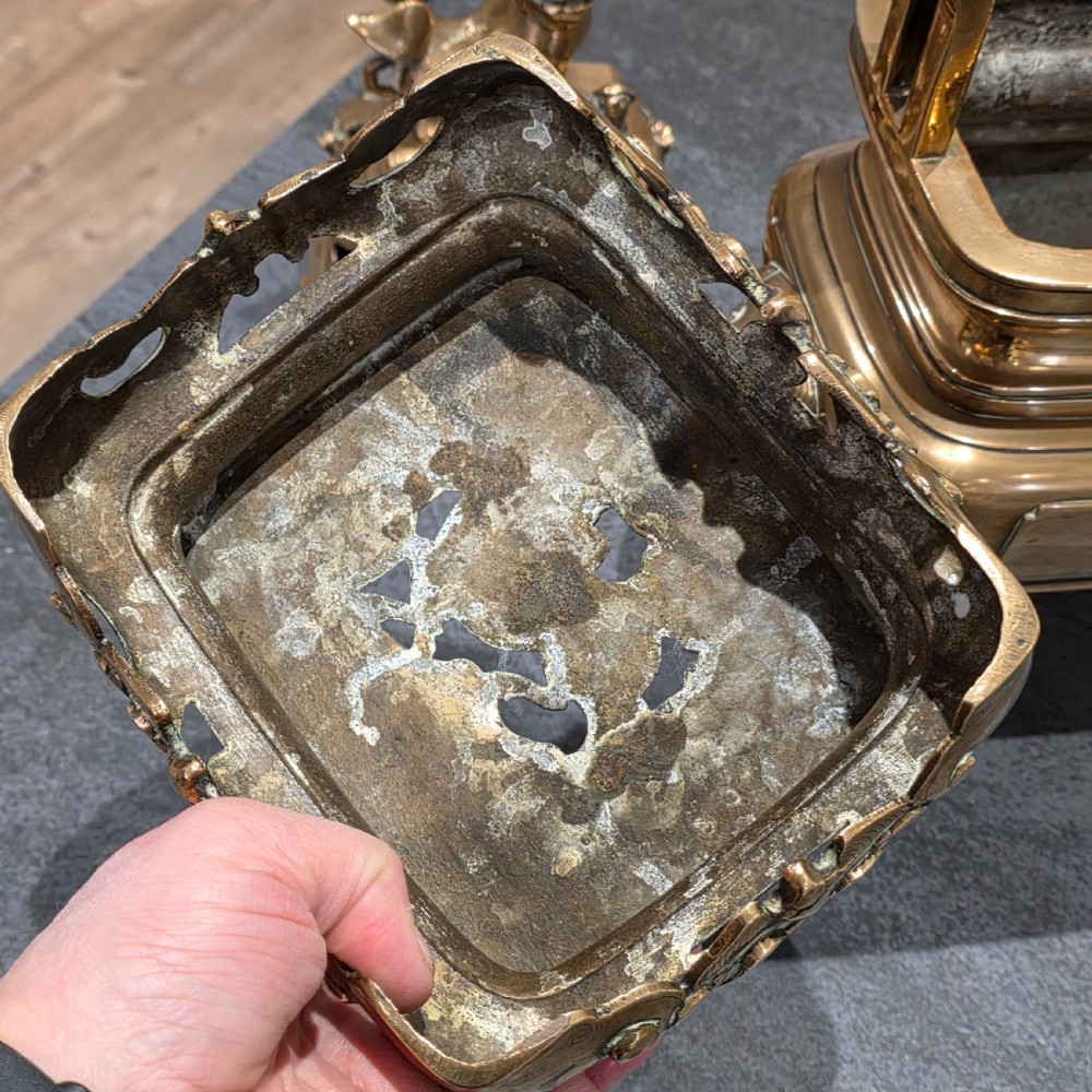 Stunning large mid/late19th century Chinese bronze/brass censer on stand View XVII