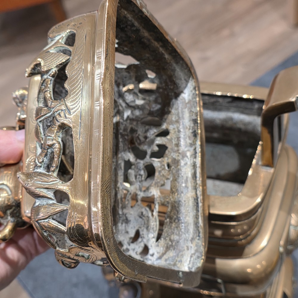Stunning large mid/late19th century Chinese bronze/brass censer on stand View XXI