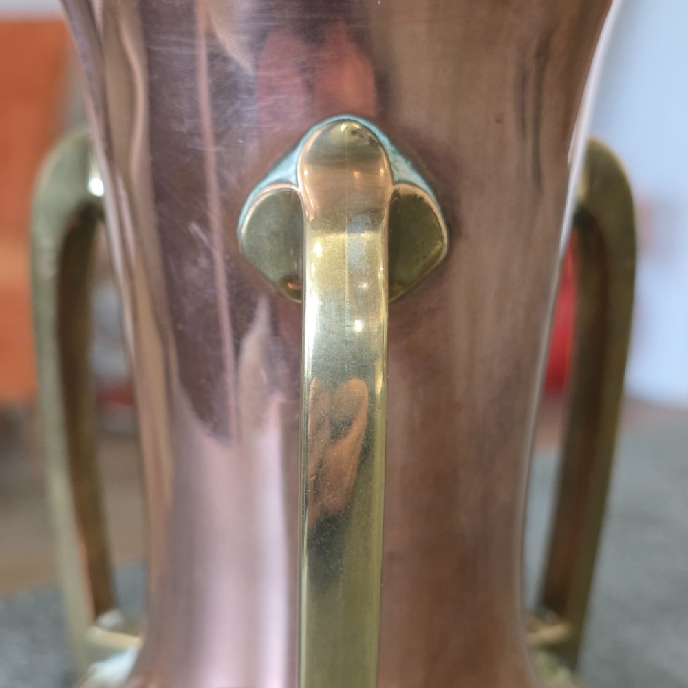 Stylish Arts & Crafts Copper Vase - Fisher Strand View VI