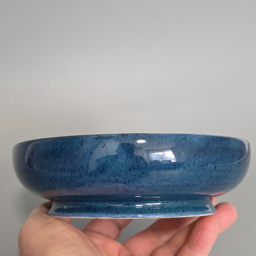 William Moorcroft Moonlit Blue Bowl c1924 Signed WM Art Pottery Dish Collectable View X