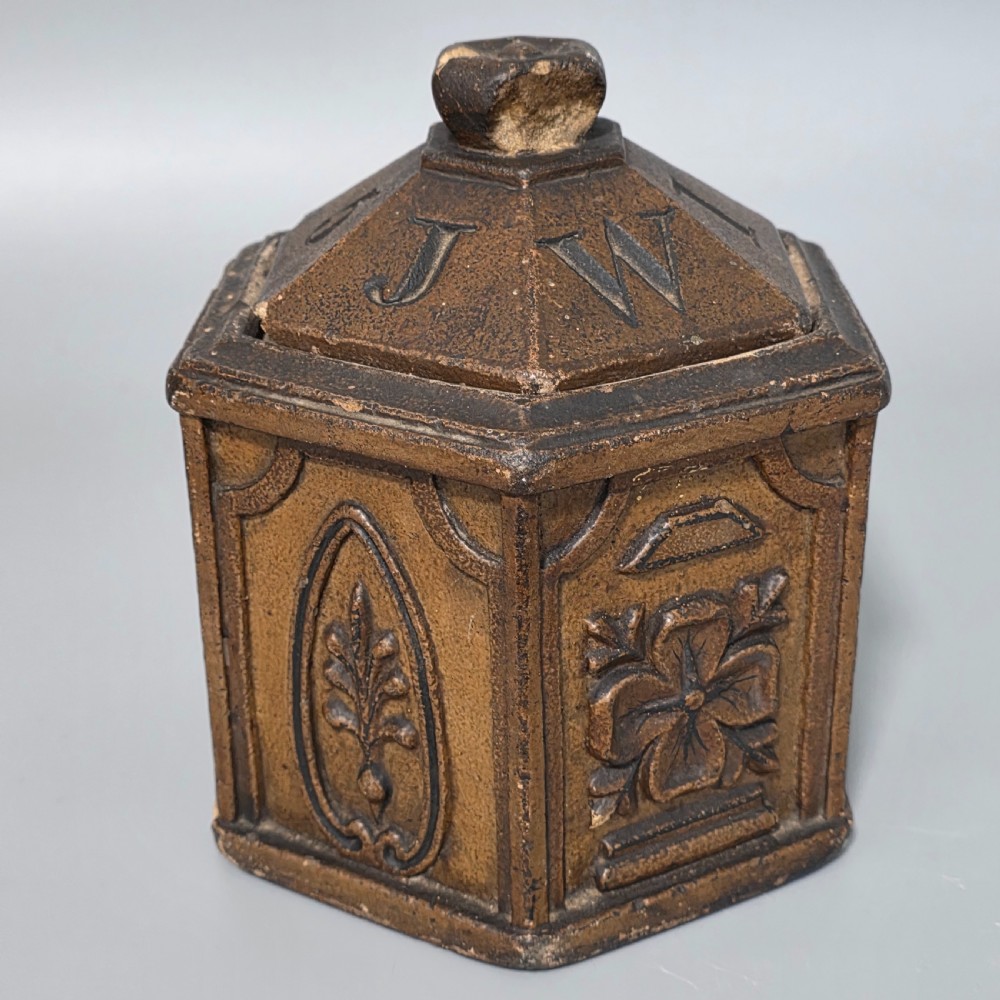 Incredibly Rare Unusual Masonic Carved Stone Box and Cover Dated 1845 View VI